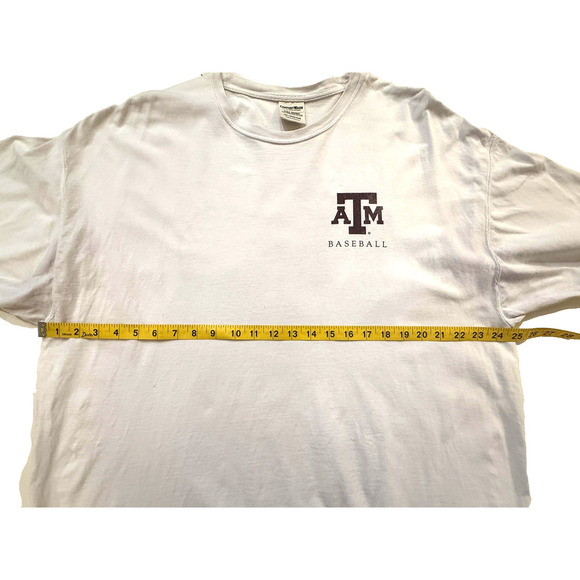 Texas A&M Aggies TShirt Mens 2XL White NCAA Baseball Graphic Short Sleeve Y2K - Picture 4 of 7